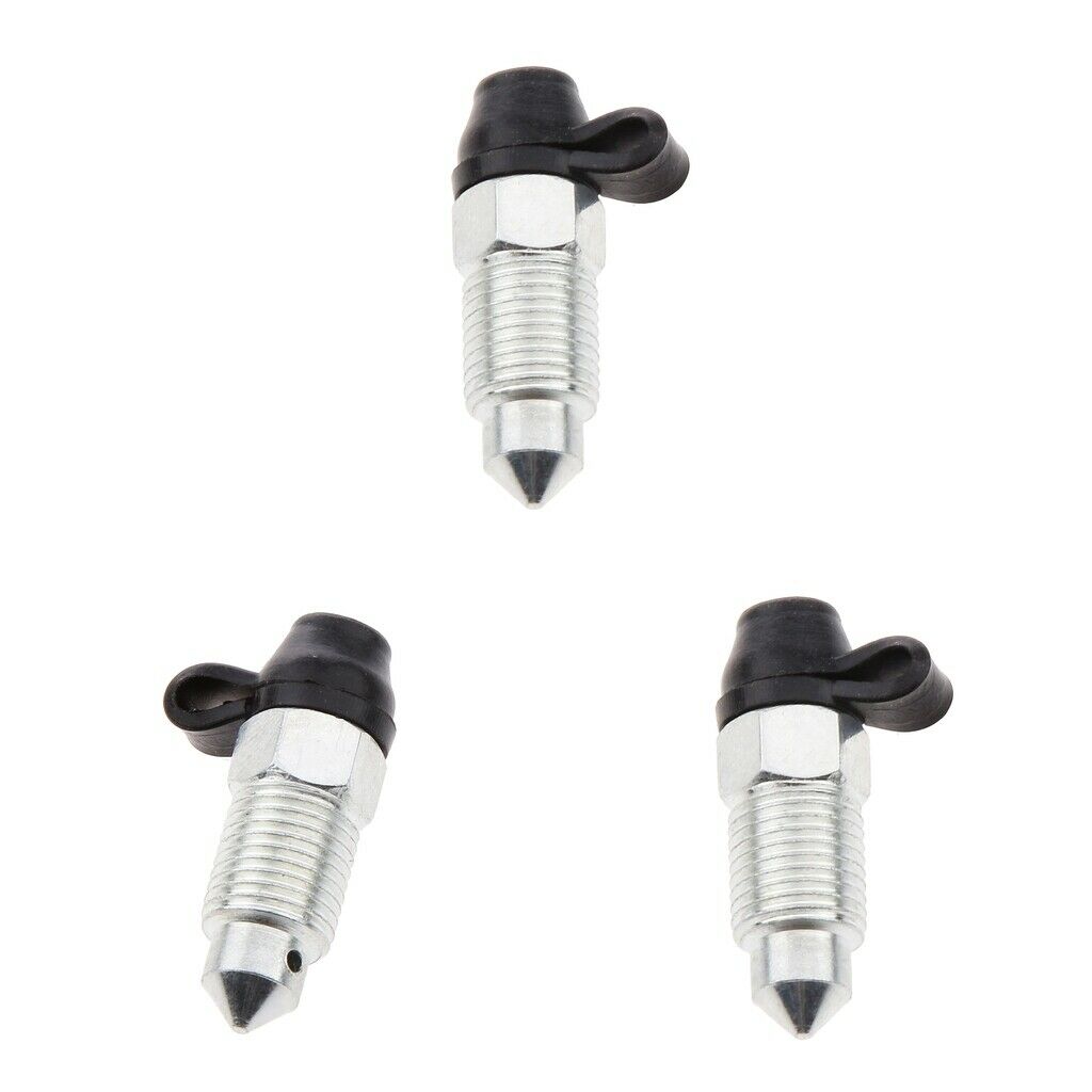 3pcs M10 x 1.0 Motorcycle Brake Master Cylinder Brake Caliper Vent Screw