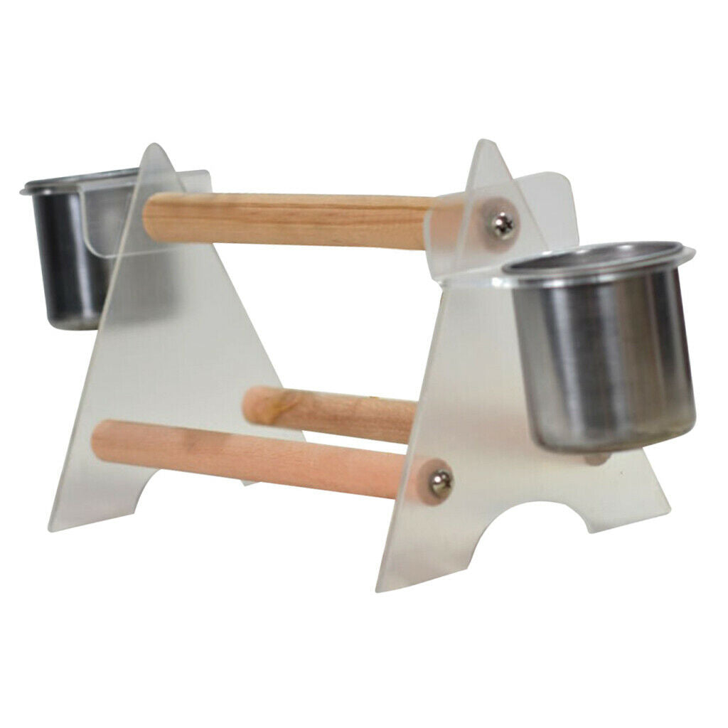 Bird Perch Stand Playground For Children Playground Grinding Leg Feeding Cup