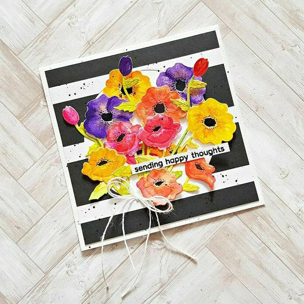 Remembrance Flowers Metal Cutting Die Stencil Scrapbooking Cards Paper DIY