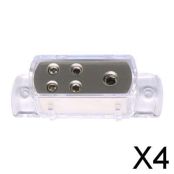 4X Car Audio Stereo Power Ground Wire Splitter Distribution Block 4-Way 4/8 GA