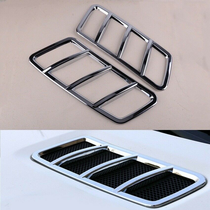 2X Front Engine Hood Air Vent Cover Trim Fit For Mercedes-Benz GLS ML GL GLE