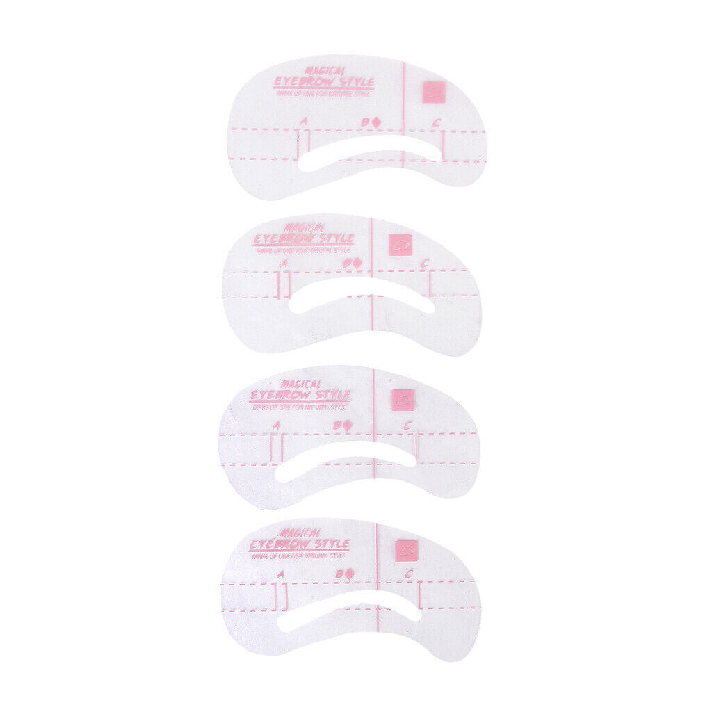 4PCS Stencil Eyebrow Template Modeling Shaping Face Makeup with 4style
