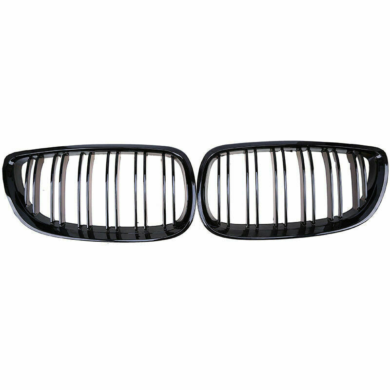 For BMW E90 E92 E93 328i 335i M3 2007-2011 Kidney Grille Gloss Black Dual Slat