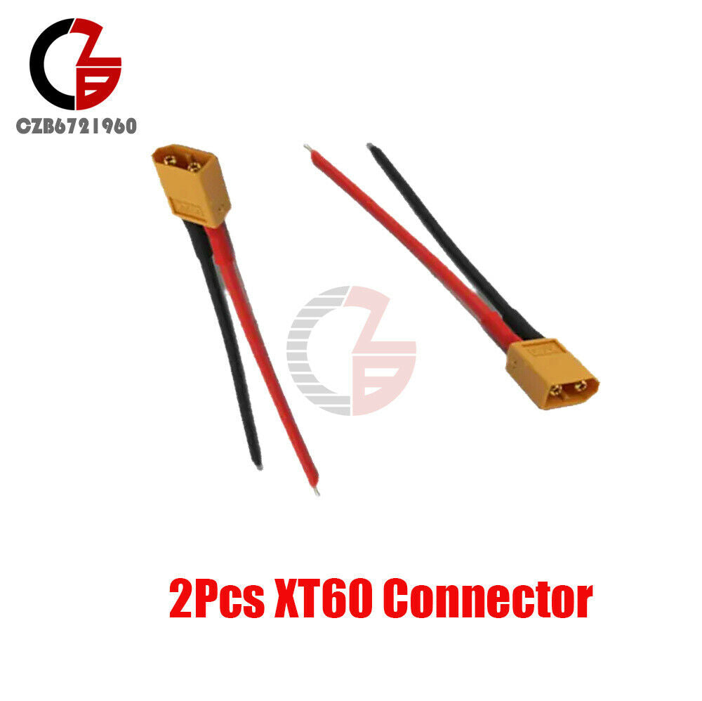 2PCS 14AWG XT60 Connector Male Head with Housing 10CM Silicone Wire