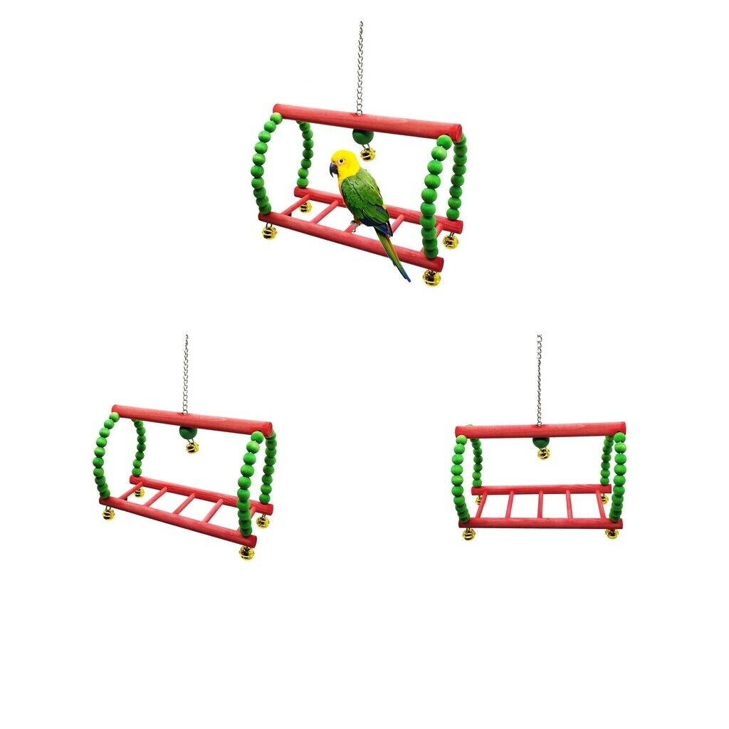 2x Bird Parrots Stand Perch Cockatiels Ladder For Medium Bird Macaws Finches