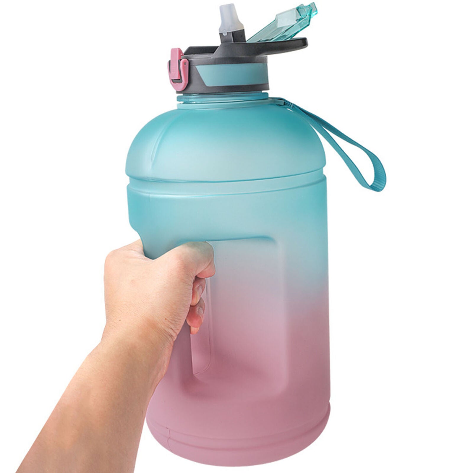 1 Gallon With Straw Time Marker Motivational Large Capacity Sports Water Bottle