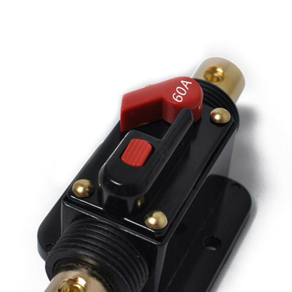 3X 12V Car Auto Audio AGU Fuse 4-8 AWG Inline Circuit Breaker Protection 60A
