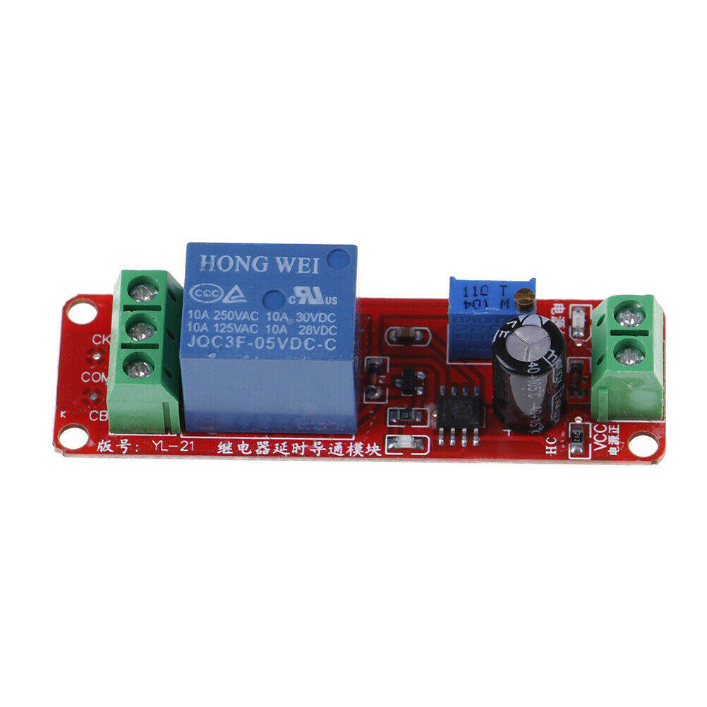 DC 5V NE555 timer switch adjustable module 0-10s time delay relay module