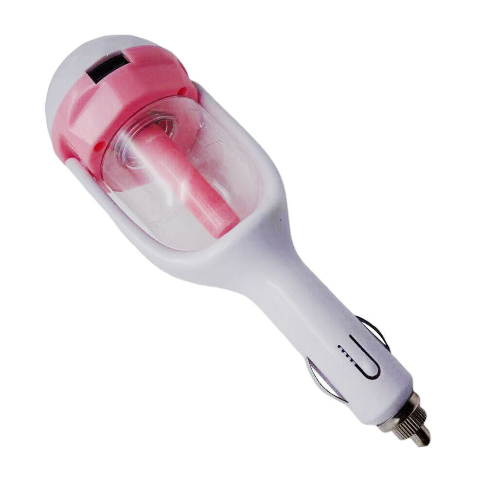 USB Mini Car Air Humidifier Aroma Essential Oil Diffuser Air Freshener Pink