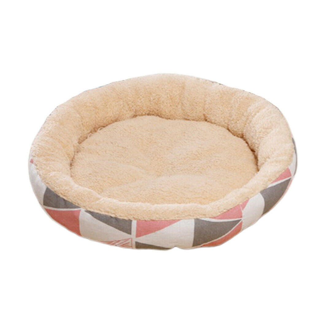 Dog Sleeping Bed Pet Round Cozy Comfortable Nest For Pet Dog Cat Pink-S