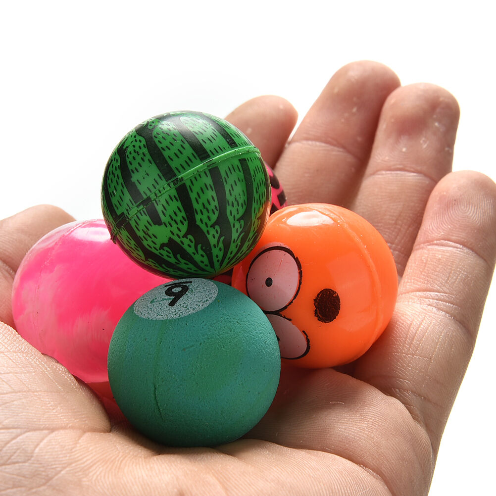 10x Mixed 30mm Bounce Balls Multi-Colored Elastic Juggling Jumping Balls .l8