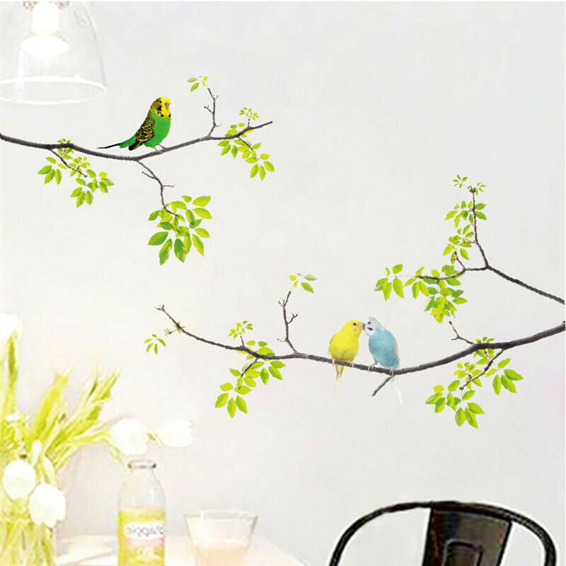 Vivid Wall Decals Birds on Tree Peel and Stick Fresh Removable Wall Stick SL SJ