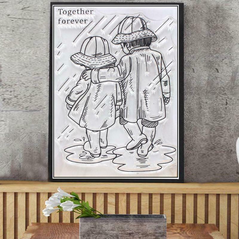 Forever Love DIY Silicone Clear Stamp Cling Seal Scrapbook Embossing Album Decor