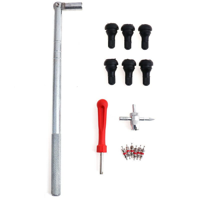 Valve Stem Remover Installation Repair Chrome Tool Kit Puller Tire Plug CorDEAU