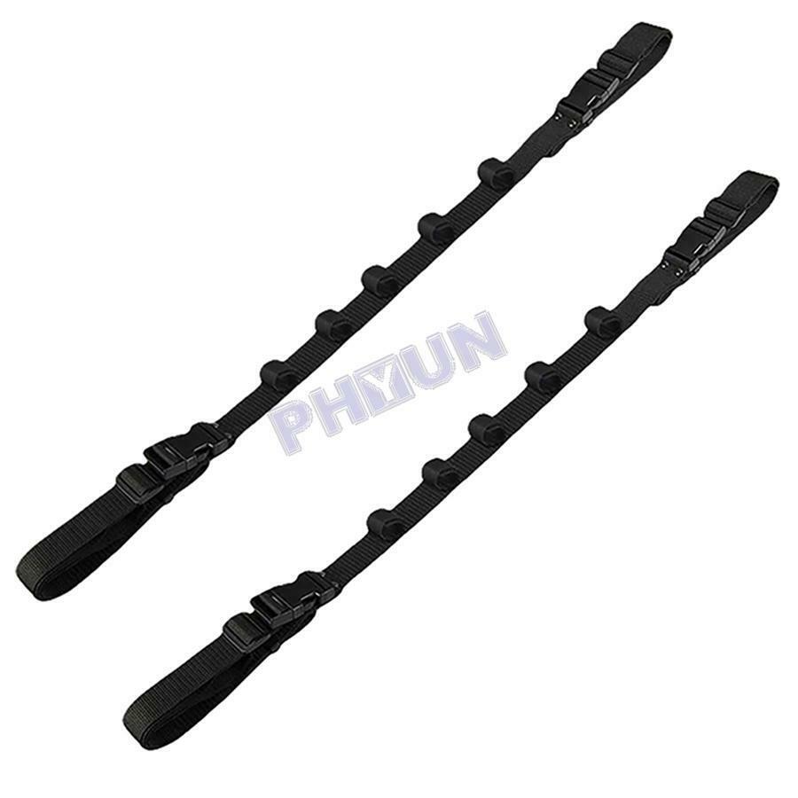 2x Car SUV Fishing Rod Rack Holder Straps Belts 31''-47'' Adjustable Universal