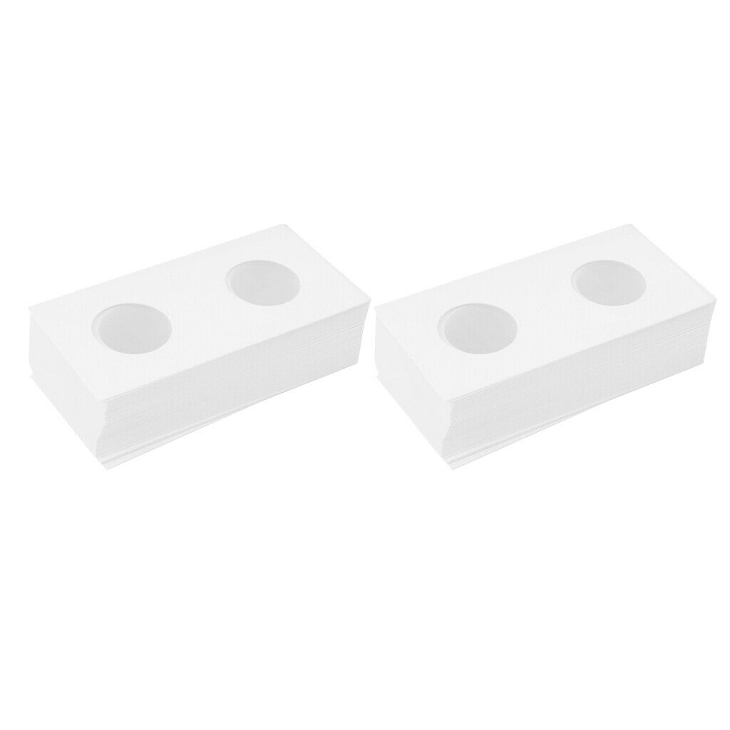 100 Pieces Cardboard Coin Flips Mega (20.5mm) Coin Collecting Holder Card
