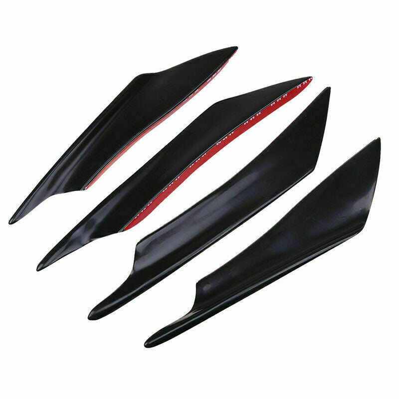 4Pcs Car Front Bumper Fins Splitter Lips Diffuser Canards Carbon Fiber Universal
