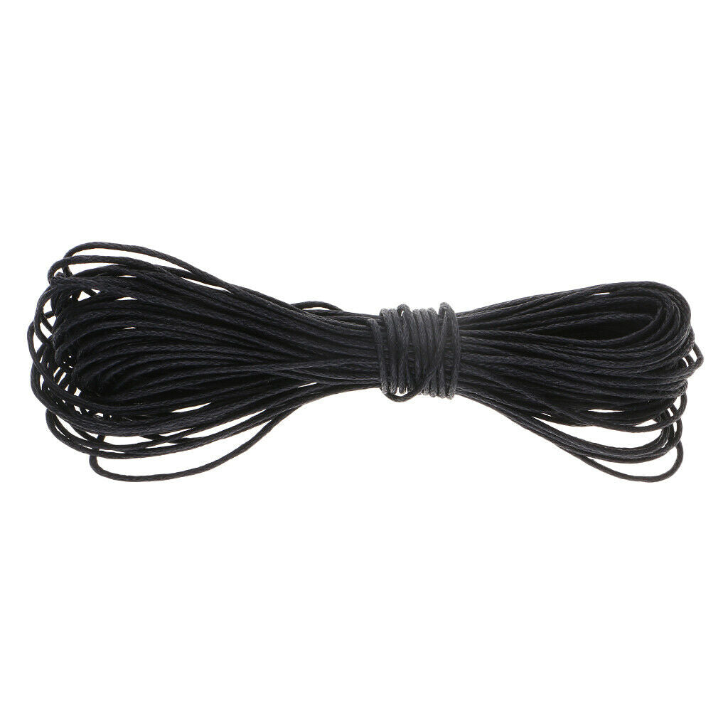 33yds Black Waxed Twist Rope Necklace DIY Charms Jewelry Making Cord