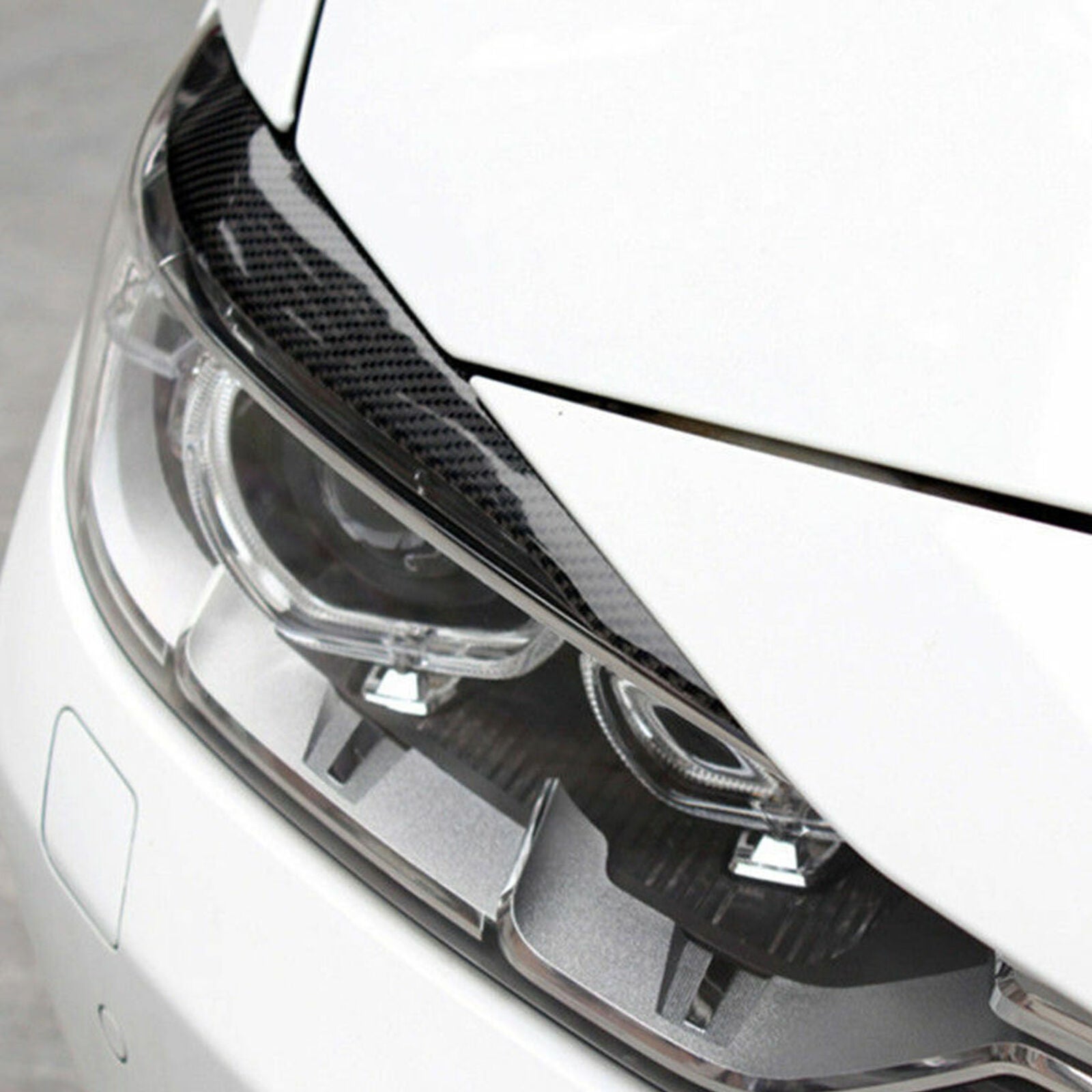 Carbon Fiber Headlight Eyebrow Eyelid Cover for BMW 3 13-17 F30 320i 325i