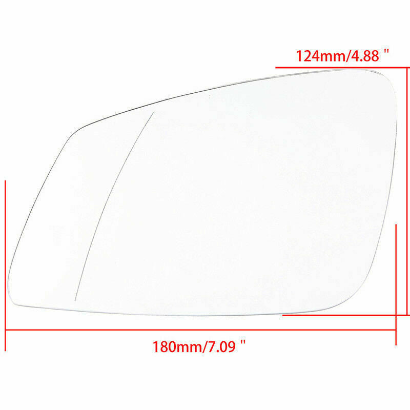 For BMW 5-Series E60 E61 LCI GT F07 Left Side Car Mirror Glass Heated White New