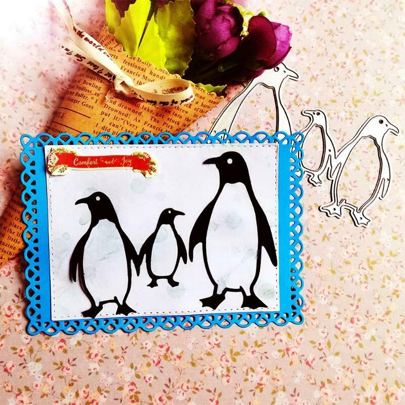 Penguin Family Carbon Steel Cutting Dies DIY Scrapbooking Photo Album Embossing