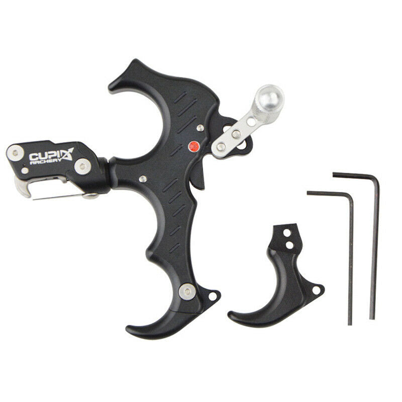 Bow Release Aids 3 or 4 Finger Thumb Trigger Automatic Archery Target Shooting
