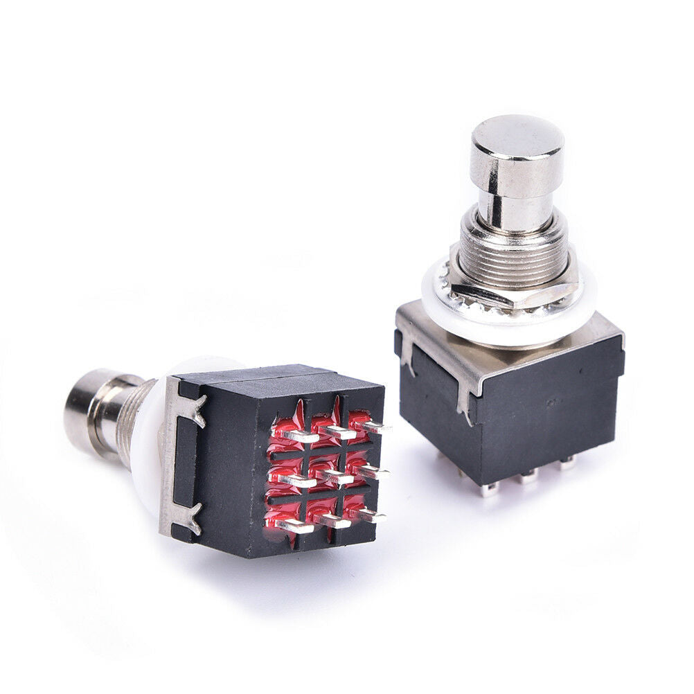 5 pcs 3PDT 9-Pin Guitar Effects Stomp Switch Pedal Box Foot Metal True  BDAU