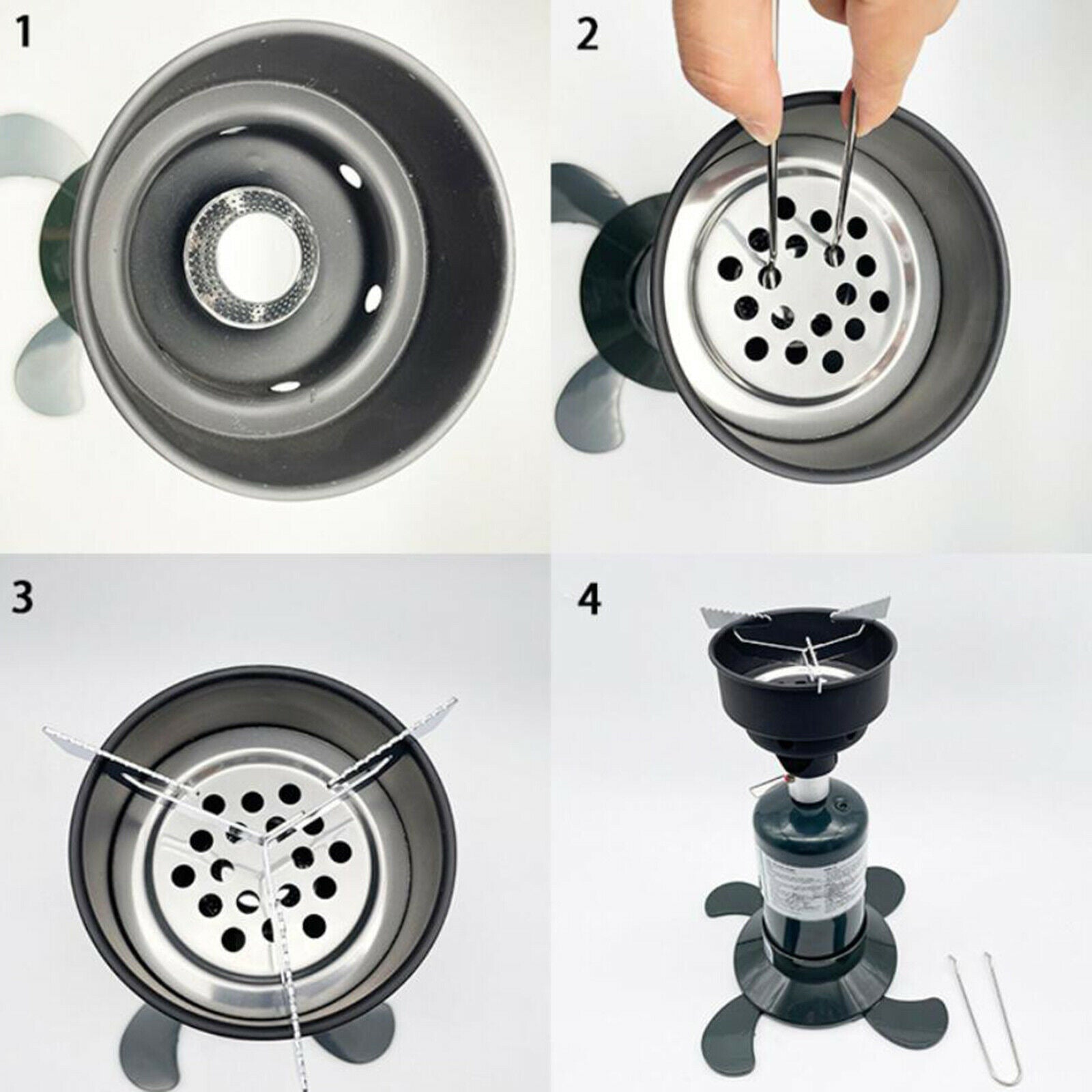 3 in 1 Camping Stove Butane Gas Stove Garage Tent Heater Outdoor Coal Stove