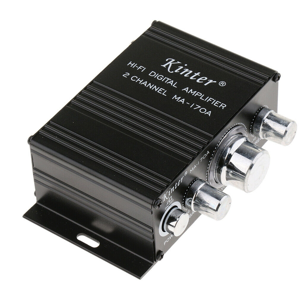 Bluetooth Hi-Fi Stereo Digital Amplifier Audio with Treble/Bass Tone Control,