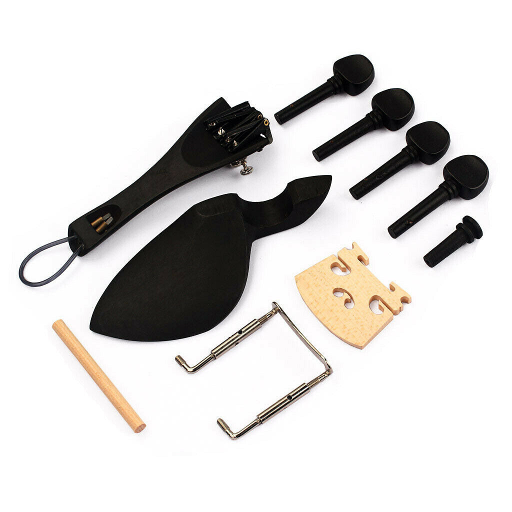 Violin accessory set, including chin rest, end bolt, tailpiece, tailpiece,