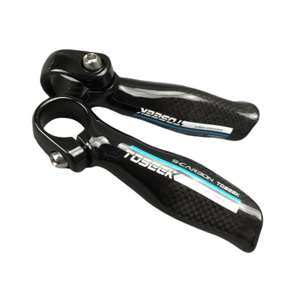 Mountain Bike Bicycle Auxiliary Handlebar Aluminum Handle Grips End blue