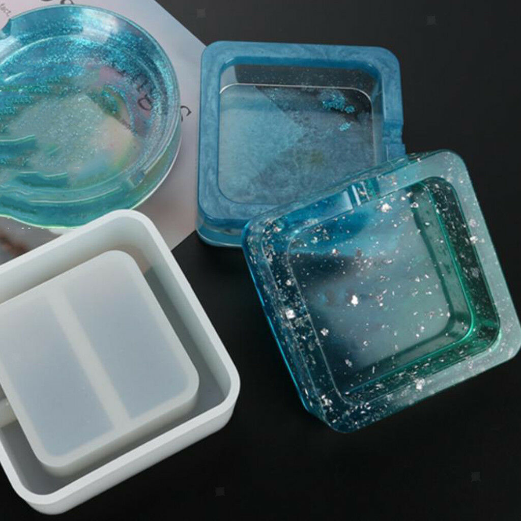 Silicone DIY Square Ashtray Mold Mould Home Ornaments Jewelry Making Tools