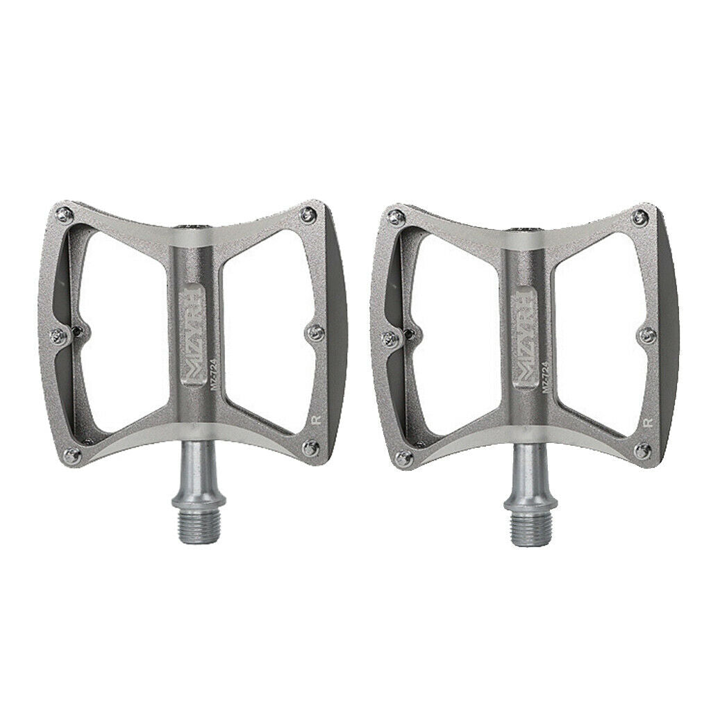 Aluminium CNC Bike Platform Pedals Road Cycling Bicycle Pedals for MTB BMX Grey