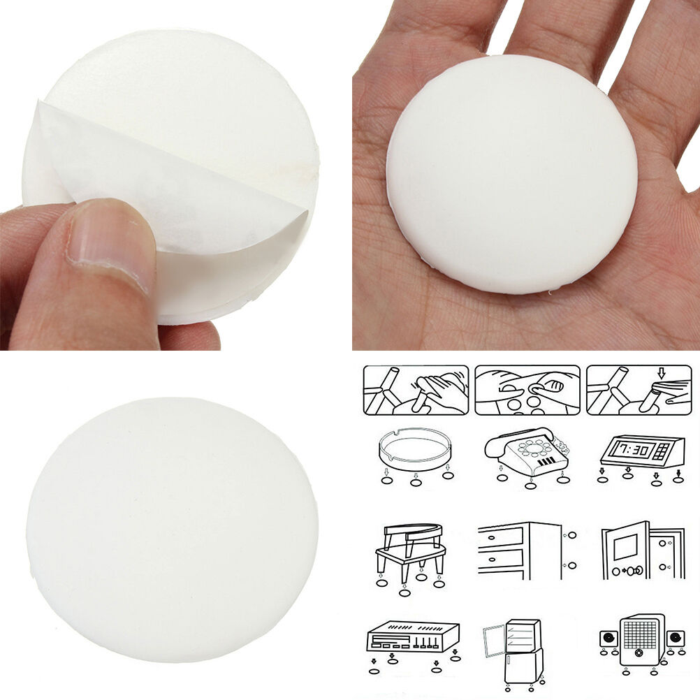 2x Round Wall Protector Self Adhesive Door Handle Bumper Guard Stopper Rub.l8