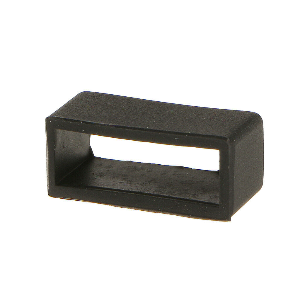 2x 10Pcs Black Rubber Replacement Keeper Loops Watch Band Strap End Holder 20mm