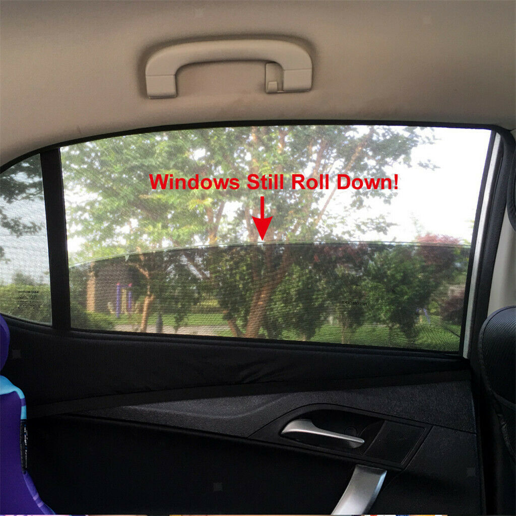 2 Pcs Universal Adjustable Ultraviolet Sunshade Shield For Automobilo