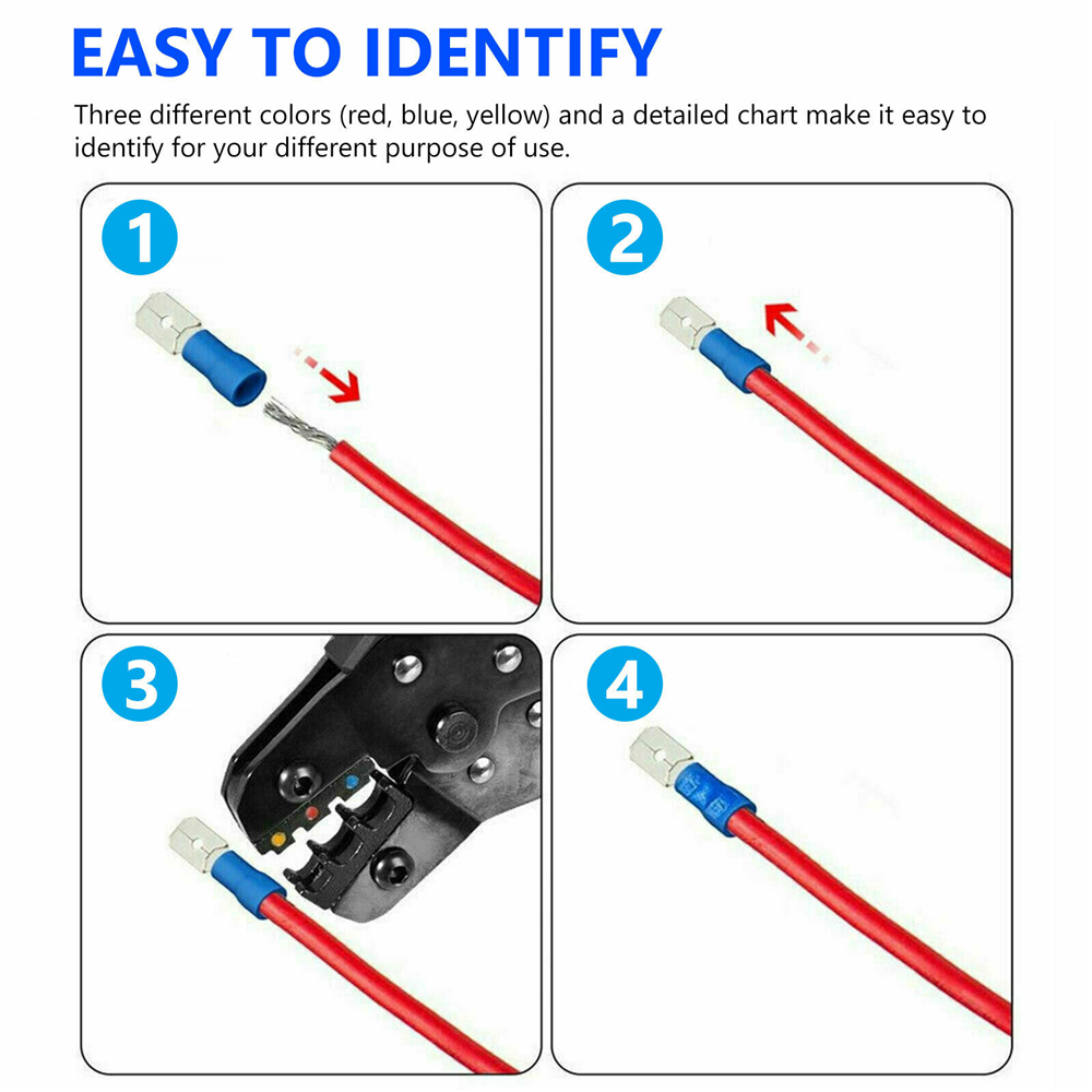 280PCS Assorted Crimp Spade Terminal Insulated Electrical Wire Connector Kit Set