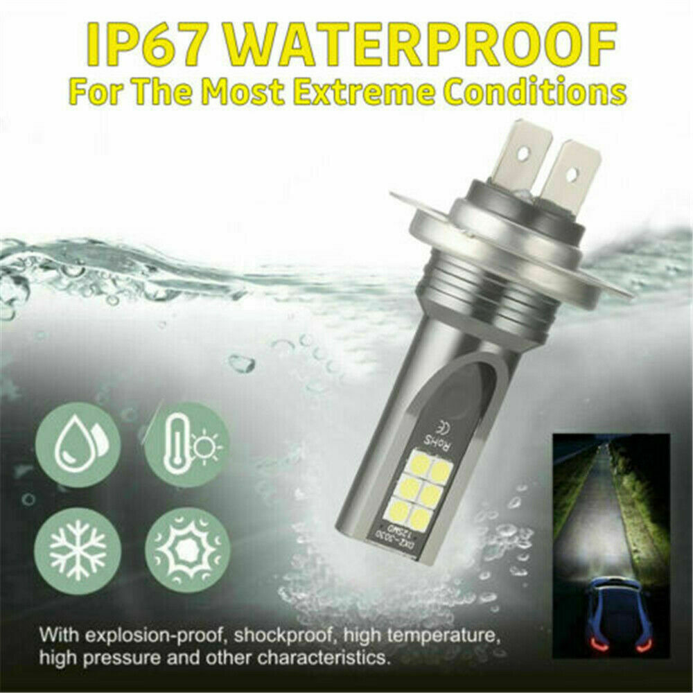 4Pcs H7 LED Headlight Bulbs Conversion Kit Hi/Lo Beam 120W 26000LM 6000K Bright