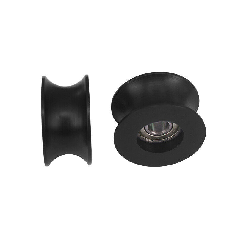 4Pcs Quarter Tube 20Mm Diameter Nylon Guide U-Groove Plastic Coated Pulley