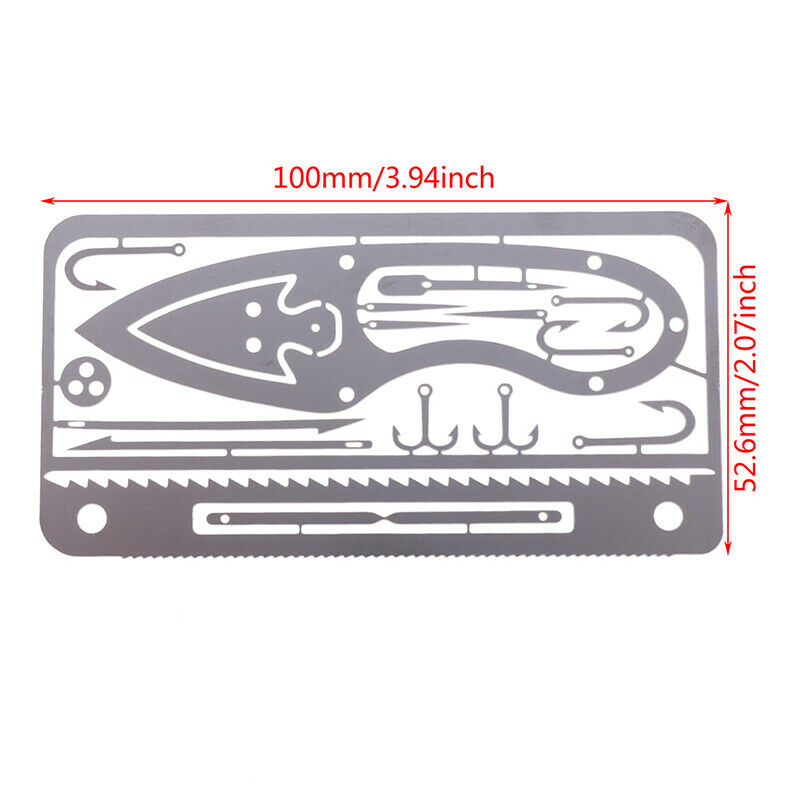 1set Multi Tools Card Survival Wallet Sized Camping Hiking Emergency EDC Gea TL