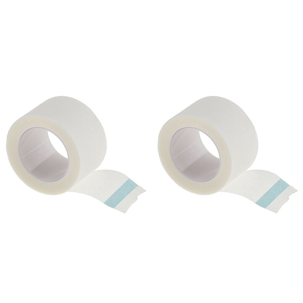 2 Rolls Non-woven Fabric Adhesive Lashe Tape For Eyelash Extensions Grafting
