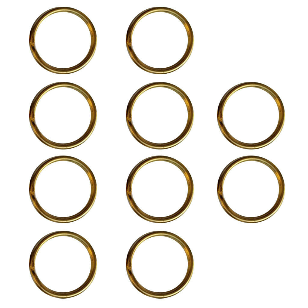 20Pcs Brass Keyrings Split Key Rings 15mm/12mm Hoop Loop for Jewelry Making