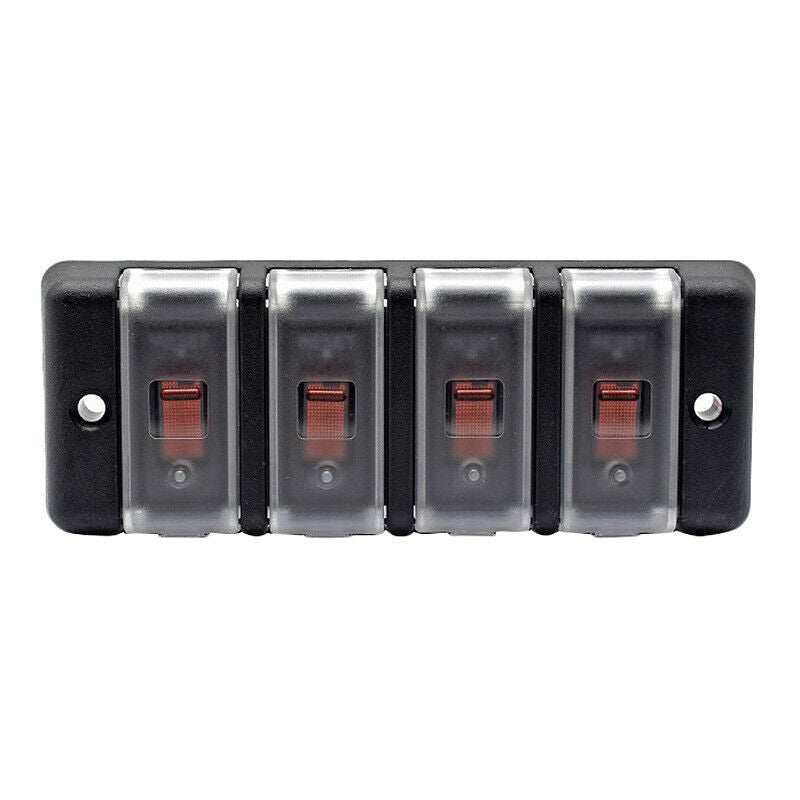 Car Yacht RV 4 Gang Switch Panel On-Off Two Gears with Dustproof and WaterprooA3