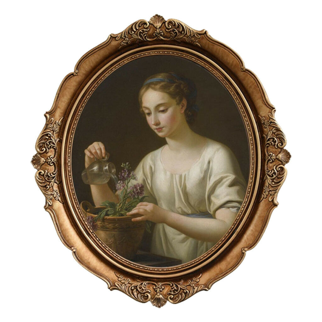 Retro Style Oval Picture Frame Photo Holder Frame Wall Mounted Ornament