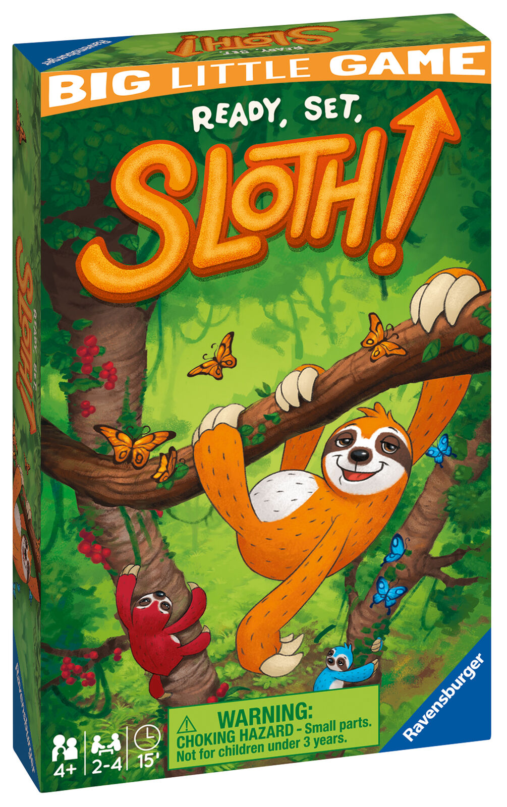 20577 Ravensburger Ready Steady Sloth Travel Game Children Kids Age 4 Years+