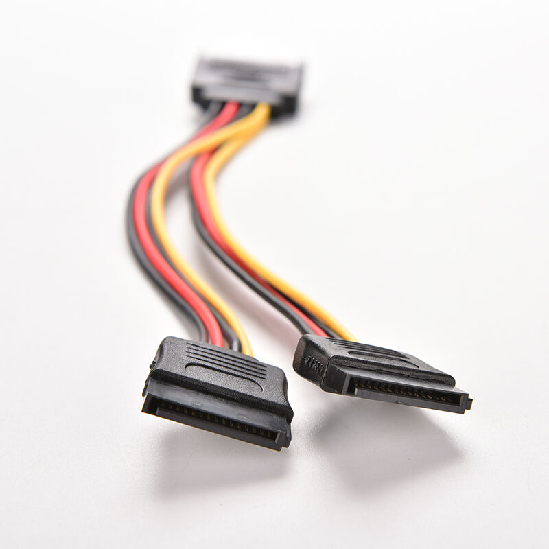 1 pc 15 Pin SATA Male to SATABDemale 1 to 2 Y Splitter Power Ca.l8