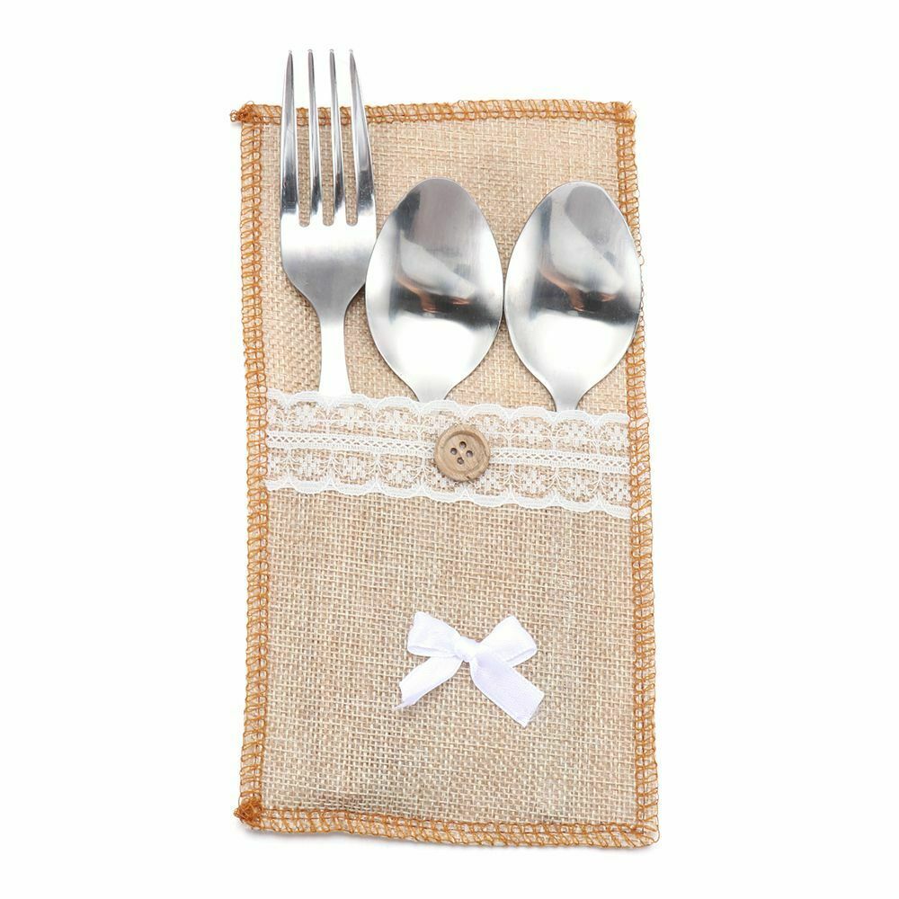Christmas Eve Xmas Ornaments Home New Year Decor Cover Cutlery Bag Fork Case