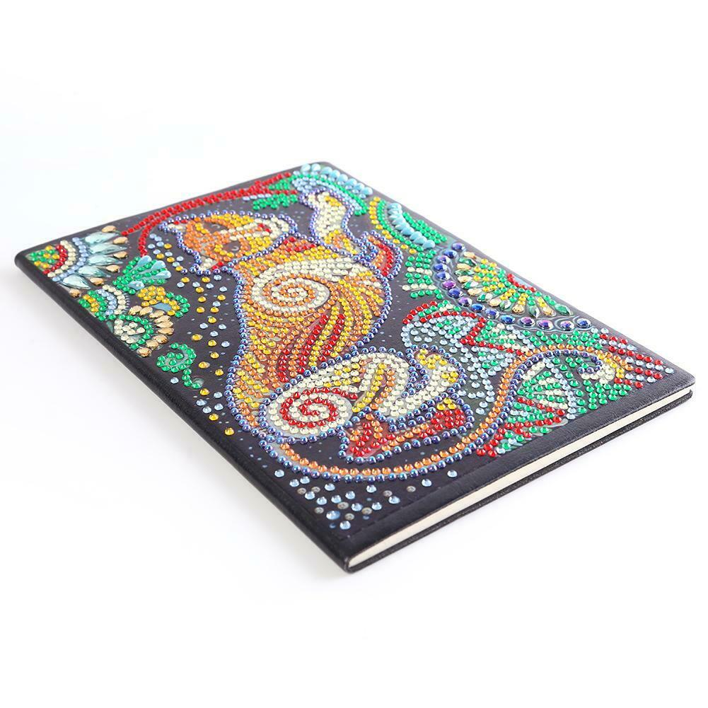 DIY Leopard Special Shaped Diamond Painting 50 Pages A5 Sketchbook Notebook @