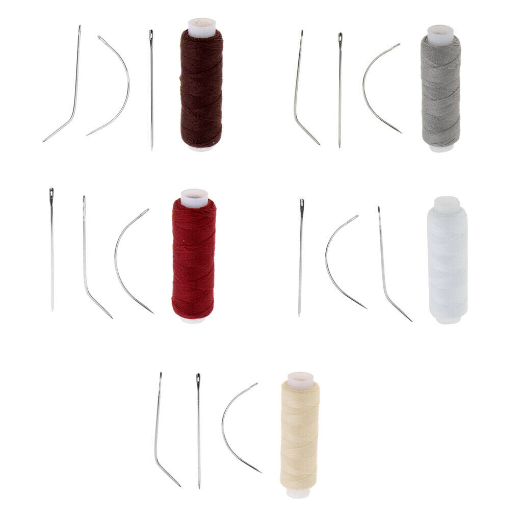 5pcs Cotton Hair Weaving Sewing Hair Decor Thread Hair Extension Track Weft