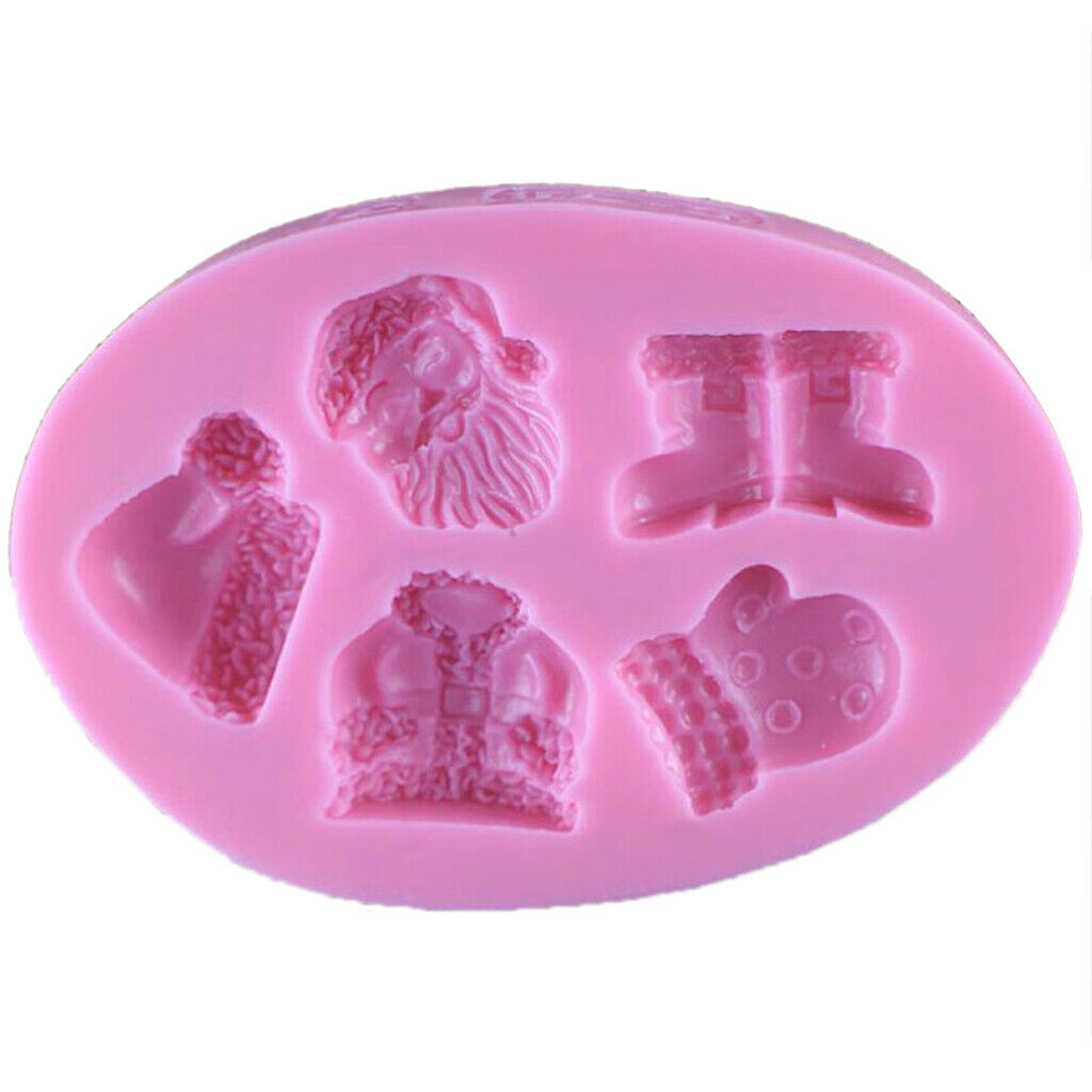 Santa Suit Silicone Mold Fondant Cake Decor Chocolate Mould for Christmas